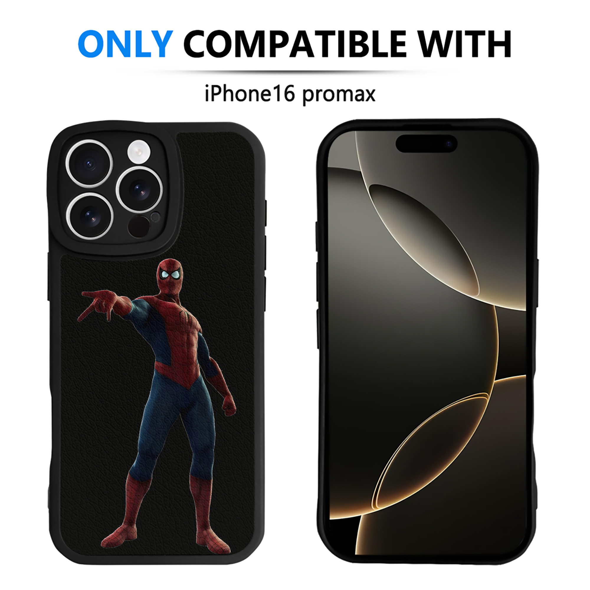 Spider Man スパイダーマン 【iPhone 16シリーズ対応】シリコンスマホケース（レザー調） 材質：シリコン